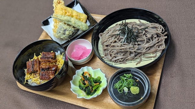 天ざるとミニ鰻丼のセット